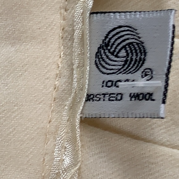 Evan Picone VTG cream pleated wool skirt size 12 - Picture 10 of 12